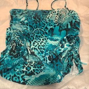 Christina leopard print tankini top
